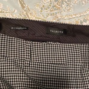Talbots Hampshirite ankle houndstooth dress pants